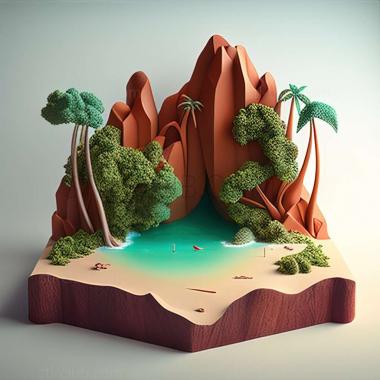 3D model island (STL)